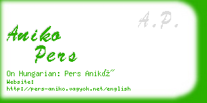aniko pers business card